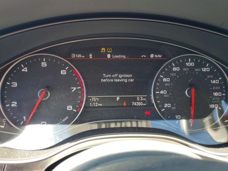 2014 Audi A6 VIN WAUGFAFC4EN050881 COPART salvage auction — MECHANICAL, Nj - Certificate Of Title, sold $2,950 on 2026-07-09 (photo 9)