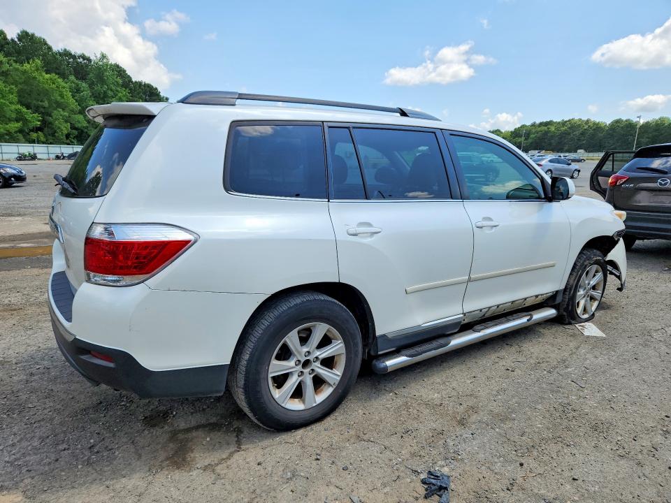 2011 Toyota Highlander VIN 5TDZK3EH5BS043217 COPART salvage auction — WATER/FLOOD, La - Cert Of Title-Salvage Flood, sold $750 on 2026-07-23 (photo 3)