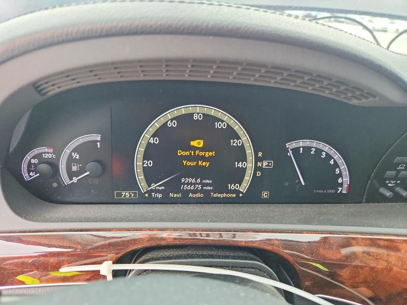 2010 Mercedes-benz S-klasse VIN WDDNG8GBXAA309015 COPART salvage auction — FRONT END, GA - CERT OF TITLE-SALVAGE, sold $850 on 2026-07-09 (photo 9)