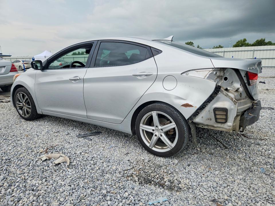 2012 Hyundai Elantra VIN KMHDH4AE7CU456565 COPART salvage auction — REAR END, Tx - Salvage Vehicle Title, sold $875 on 2026-07-27 (photo 2)