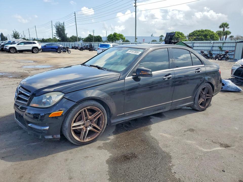 2014 Mercedes-benz C-klasse VIN WDDGF4HB7EG232206 COPART salvage auction — MECHANICAL, Fl - Certificate Of Title (P), sold $2,850 on 2026-07-29 (photo 1)