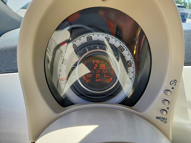 2014 Fiat 500 VIN 3C3CFFAR2ET262760 COPART salvage auction — FRONT END, Ca - Salvage Certificate, sold $800 on 2026-07-10 (photo 9)
