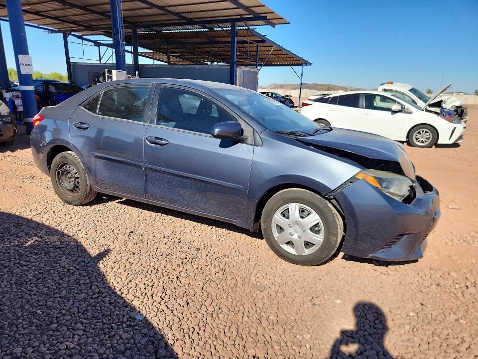 2016 Toyota Corolla VIN 5YFBPRHE1GP391636 COPART salvage auction — FRONT END, Az - Cert Of Title - Salvage, sold $3,250 on 2026-07-14 (photo 4)