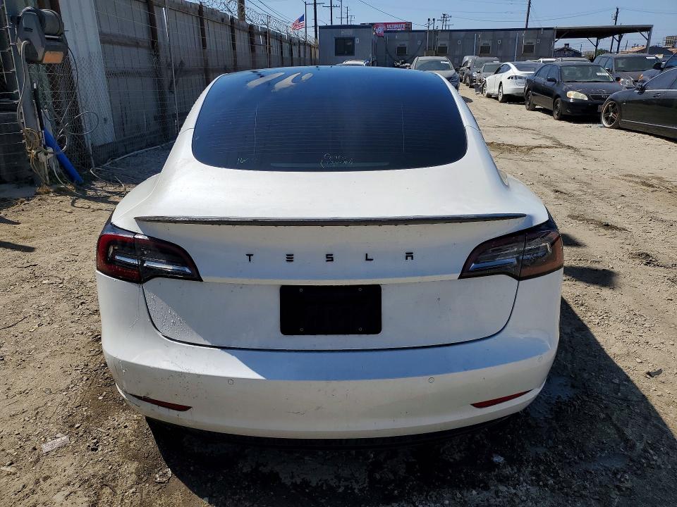 2022 Tesla Model 3 VIN 5YJ3E1EA7NF167664 COPART salvage auction — FRONT END, Ca - Salvage Certificate, sold $6,100 on 2026-07-08 (photo 6)