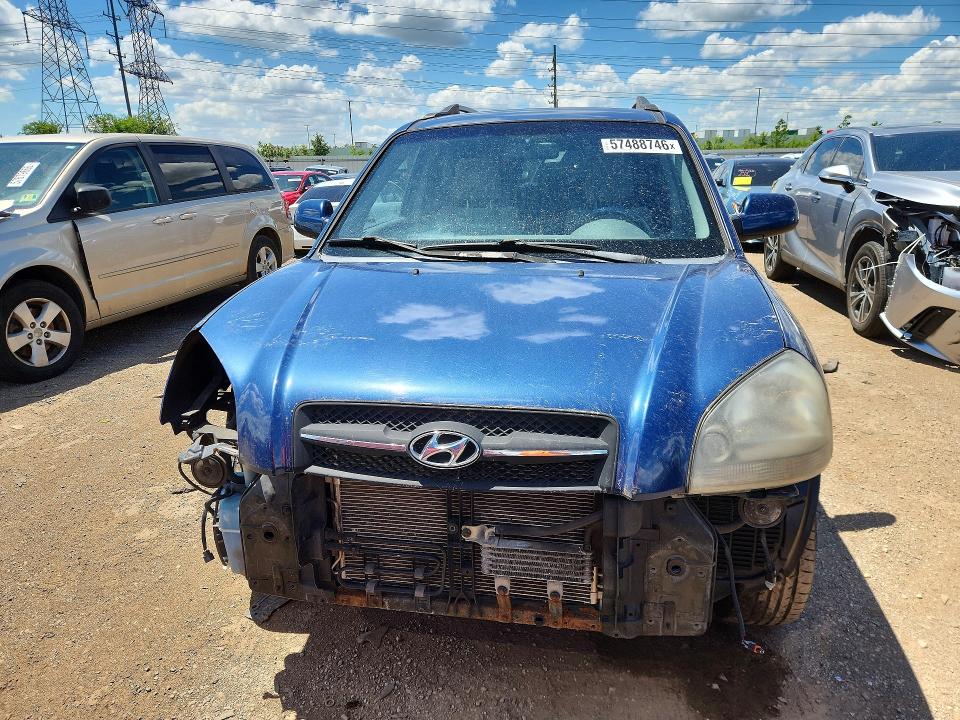 2005 Hyundai Tucson VIN KM8JN12D25U080151 COPART salvage auction — FRONT END, Il - Salvage Certificate, sold $350 on 2026-07-21 (photo 5)