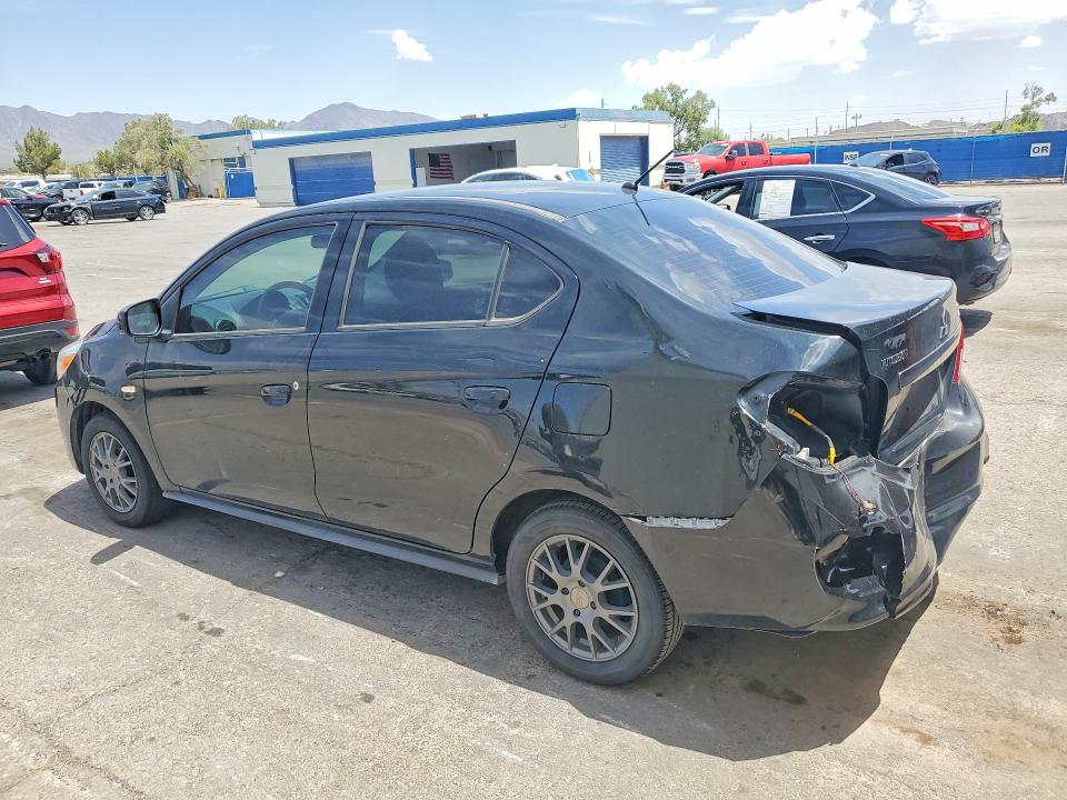 2019 Mitsubishi Mirage VIN ML32F3FJ9KHF16280 COPART salvage auction — REAR END, Tx - Salvage Vehicle Title, sold $1,550 on 2026-07-17 (photo 2)