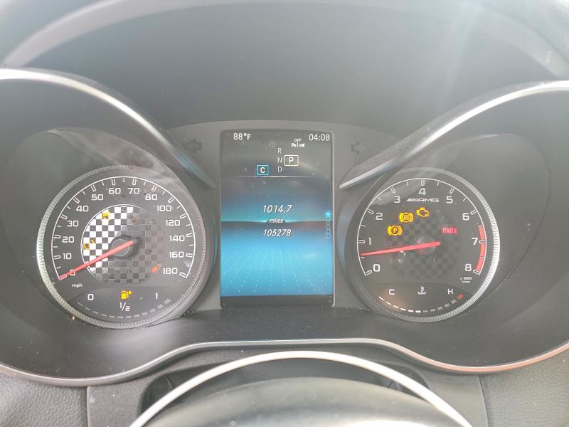 2020 Mercedes-benz C-klasse amg VIN WDDWJ6EBXLF962494 COPART salvage auction — REAR END, Md - Cert Of Salvage < 75% Damage, sold $13,100 on 2026-08-17 (photo 9)