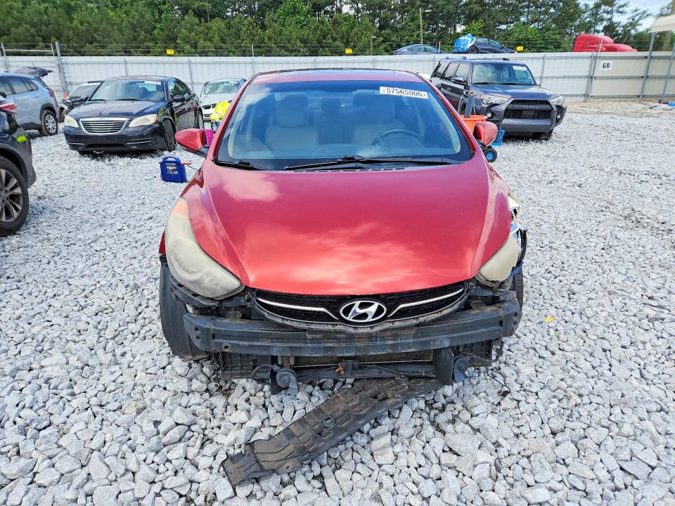 2013 Hyundai Elantra VIN KMHDH4AE6DU526834 COPART salvage auction — FRONT END, Ga - Cert Of Title-Salvage, sold $700 on 2026-07-09 (photo 5)
