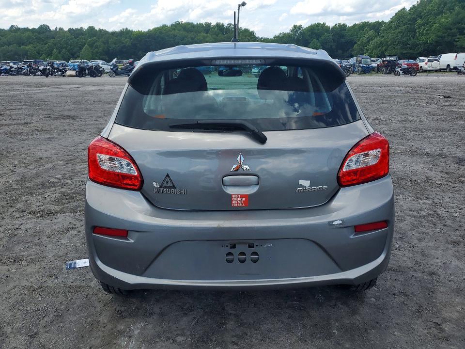 2017 Mitsubishi Mirage VIN ML32A3HJ1HH011593 COPART salvage auction — MINOR DENT/SCRATCHES, Pa - Cert Of Title, sold $950 on 2026-07-09 (photo 6)