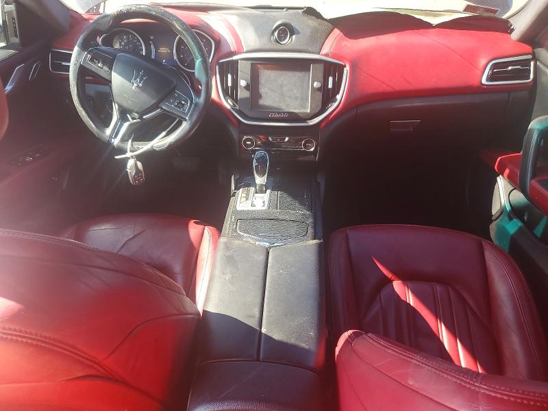 2015 Maserati Ghibli VIN ZAM57RTA2F1133707 COPART salvage auction — REAR END, Wv - Salvage Certificate, sold $550 on 2026-07-21 (photo 8)