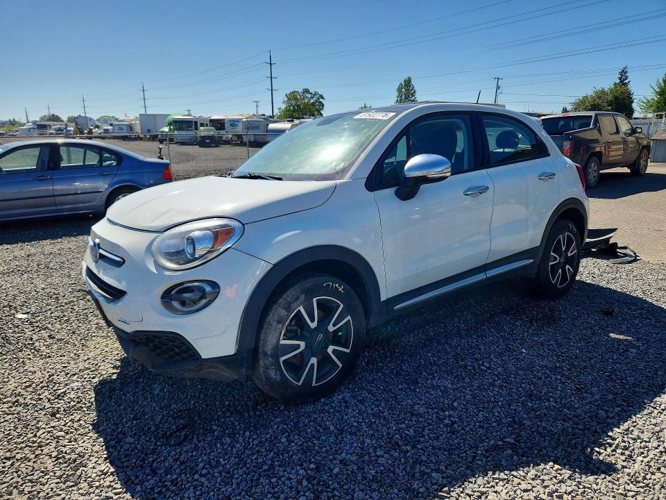 2019 Fiat 500 VIN ZFBNFYA16KP790718 COPART salvage auction — FRONT END, Or - Salvage Title Certificate, sold $2,000 on 2026-08-04 (photo 1)