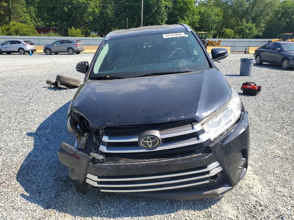 2019 Toyota Highlander VIN 5TDKZRFH7KS315569 COPART salvage auction — FRONT END, Nc - Salvage Certificate Of Title, sold $225 on 2026-07-30 (photo 5)