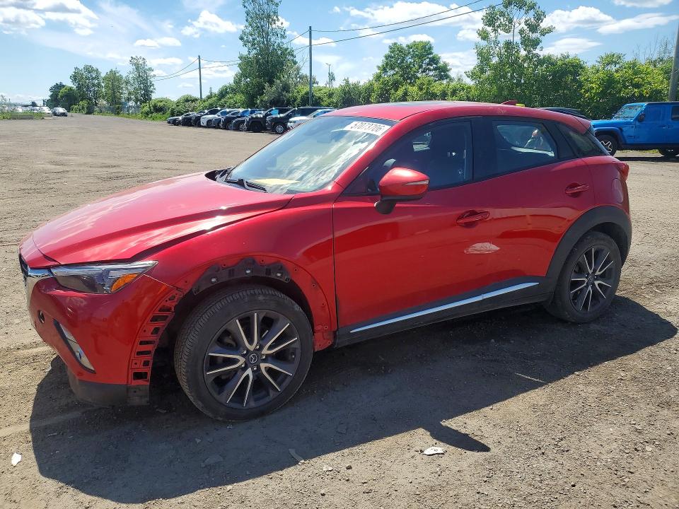 2018 Mazda Cx-3 VIN JM1DKFD76J0330412 COPART salvage auction — FRONT END, Qc - Gravement Accidente, sold $600 on 2026-07-21 (photo 1)