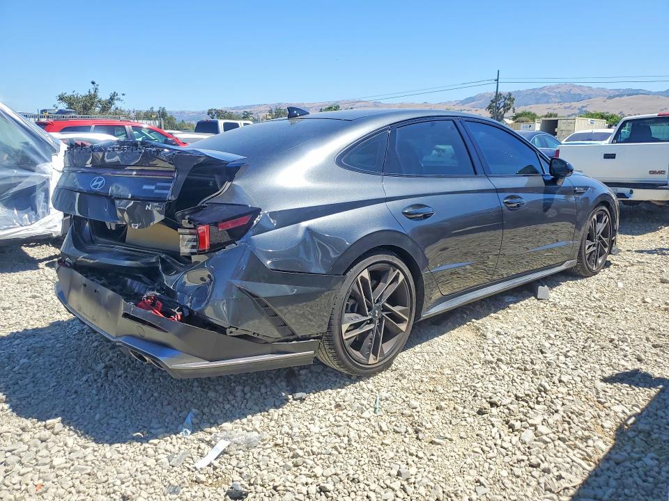 2024 Hyundai Sonata VIN KMHL54JCXRA393944 COPART salvage auction — REAR END, Ca - Salvage Certificate, sold $8,600 on 2026-07-16 (photo 3)