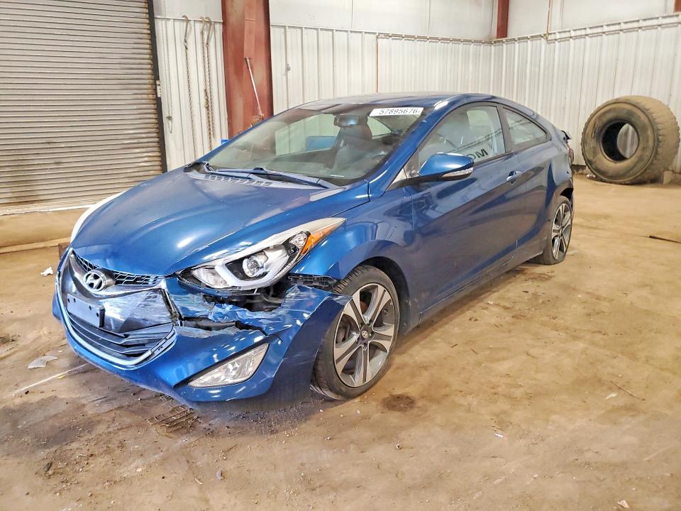 2014 Hyundai Elantra VIN KMHDH6AH2EU026564 COPART salvage auction — FRONT END, Mi - Certificate Of Title, sold $400 on 2026-07-17 (photo 1)