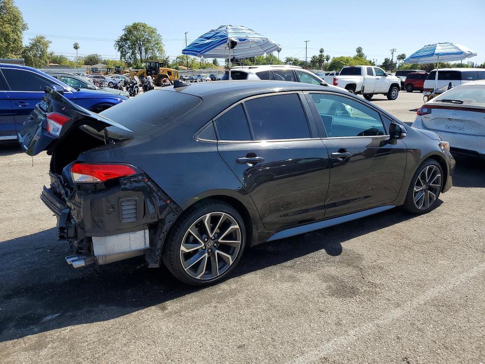2020 Toyota Corolla VIN 5YFS4RCE5LP053571 COPART salvage auction — REAR END, Ca - Salvage Certificate, sold $2,050 on 2026-07-28 (photo 3)