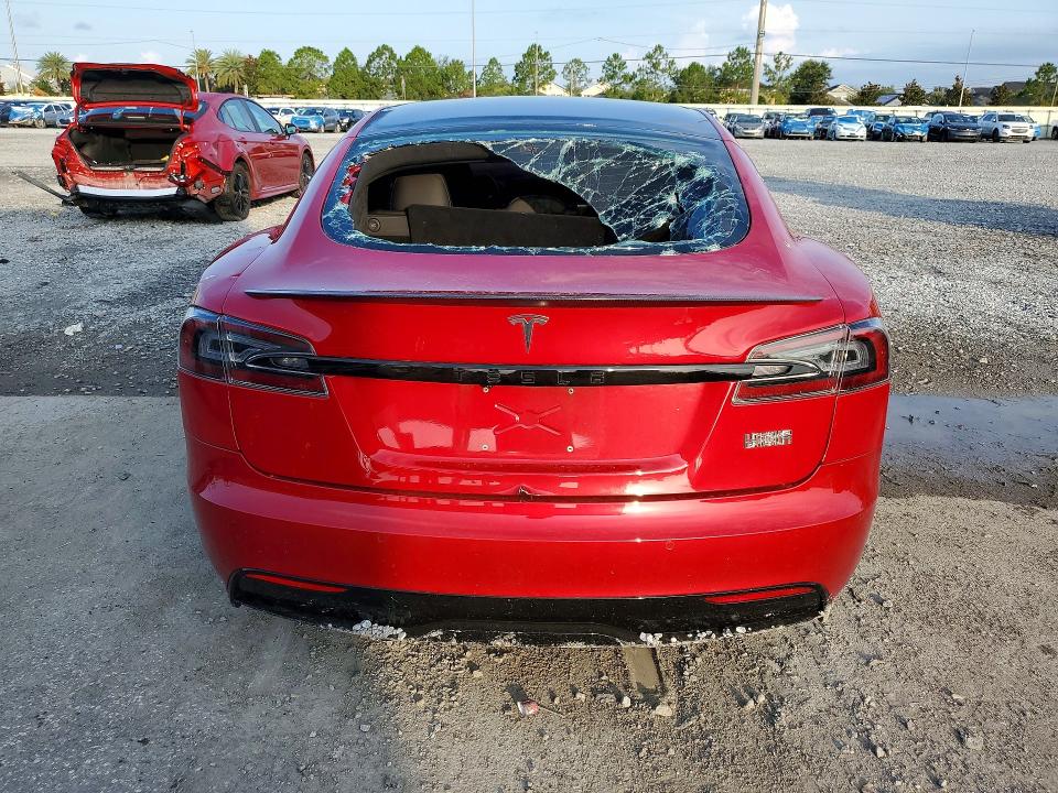 2021 Tesla Model s VIN 5YJSA1E60MF434693 COPART salvage auction — FRONT END, Fl - Cert Of Title Slvg Rebuildable, sold $13,100 on 2026-08-28 (photo 6)