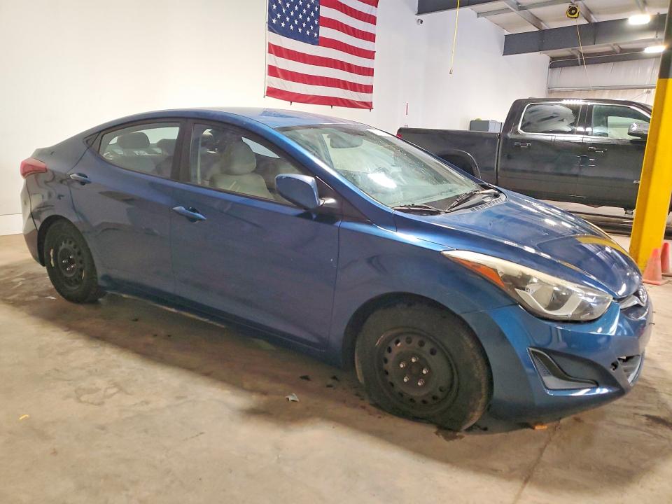 2016 Hyundai Elantra VIN KMHDH4AE9GU649287 COPART salvage auction — VANDALISM, PA - CERTIFICATE OF SALVAGE, sold $250 on 2026-07-19 (photo 4)