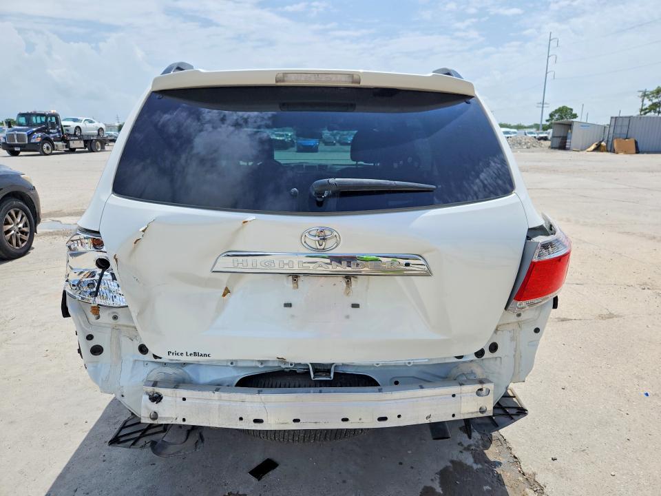 2013 Toyota Highlander VIN 5TDZK3EHXDS097616 COPART salvage auction — REAR END, La - Cert Of Title-Salvage, sold $5,200 on 2026-07-29 (photo 6)