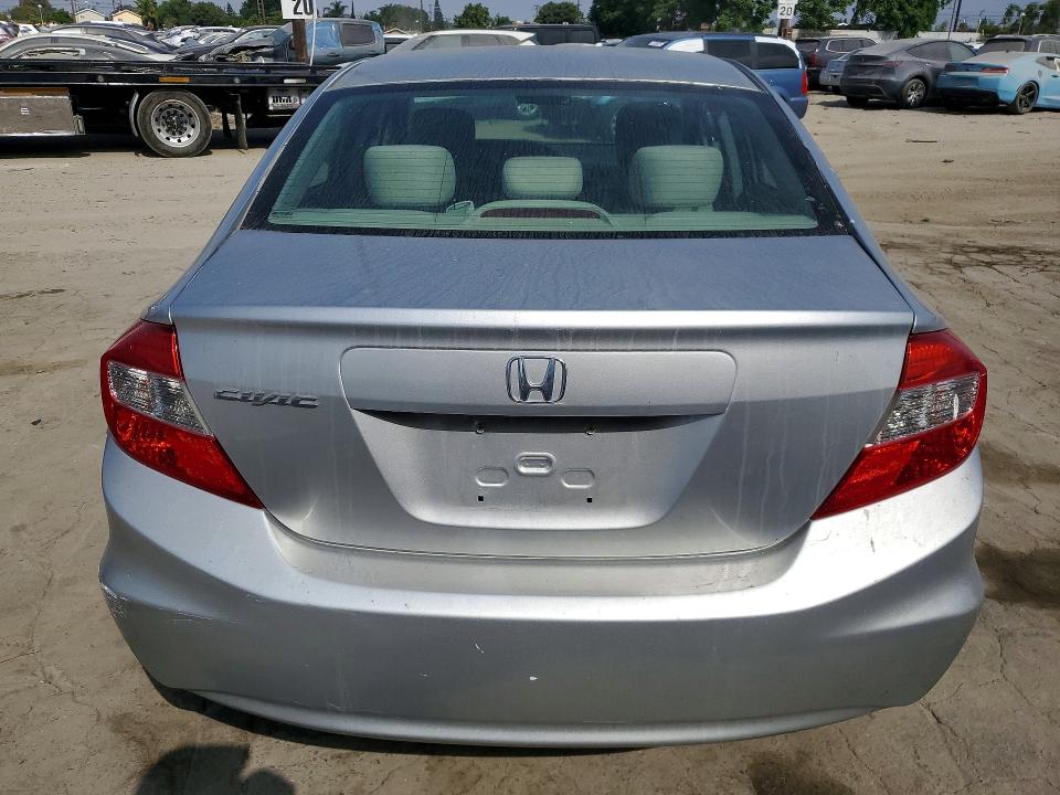 2012 Honda VIN 2HGFB2F56CH324669 COPART salvage auction — FRONT END, Ca - Salvage Certificate, sold $1,250 on 2026-07-02 (photo 6)