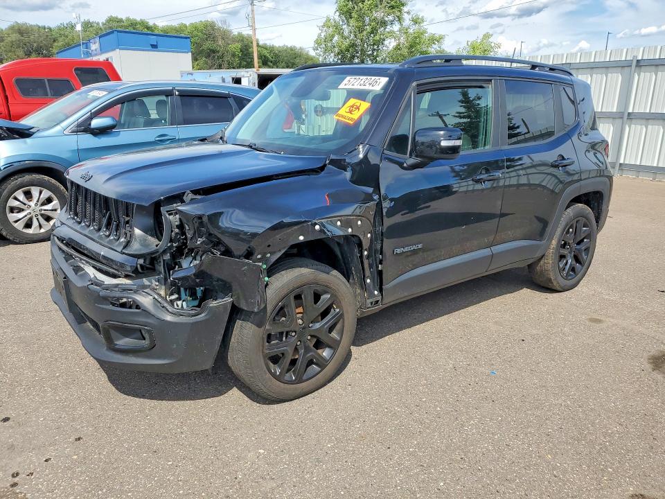 2018 Jeep Renegade VIN ZACCJBBBXJPH73610 COPART salvage auction — FRONT END, Mn - Cert Of Title-Prior Salvage, sold $1,600 on 2026-08-18 (photo 1)