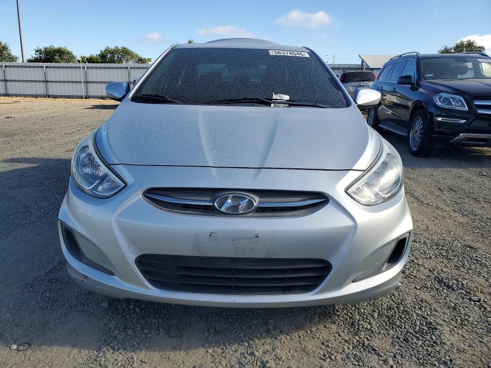 2017 Hyundai Accent VIN KMHCT4AE4HU194845 COPART salvage auction — REAR END, Ca - Salvage Certificate, sold $725 on 2026-07-09 (photo 5)