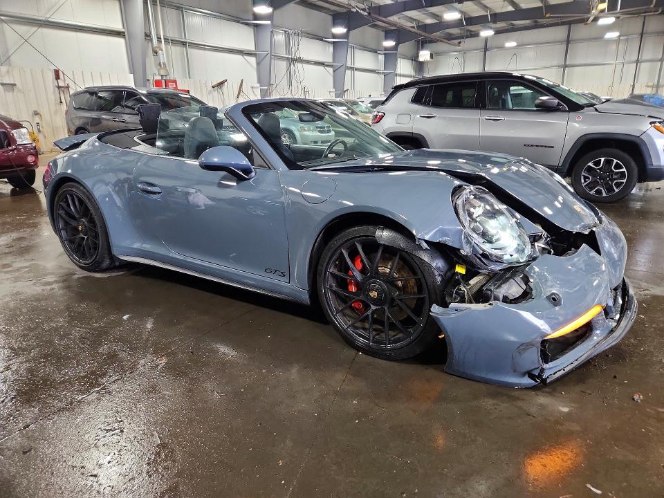 2018 Porsche 911 VIN WP0CB2A9XJS147691 COPART salvage auction — FRONT END, Mn - Cert Of Title-Salvage, sold $46,250 on 2026-07-28 (photo 4)