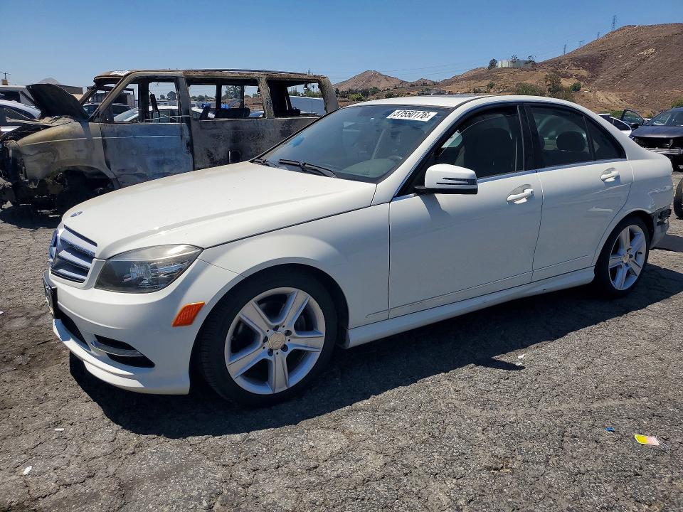 2011 Mercedes-benz C class VIN WDDGF5EB9BA458627 COPART salvage auction — REAR END, CA - SALVAGE CERTIFICATE, sold $1,200 on 2026-07-16 (photo 1)