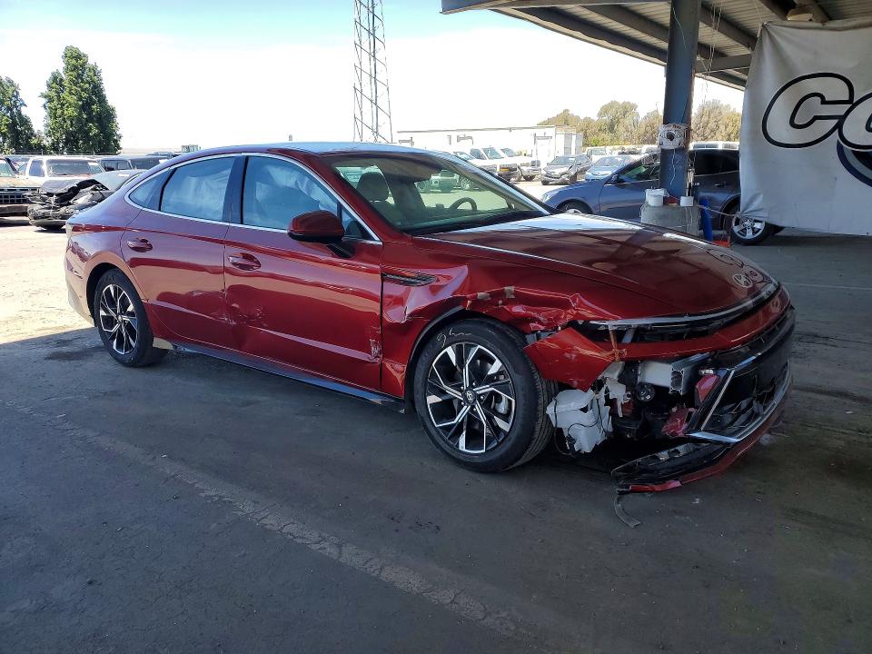2025 Hyundai Sonata VIN KMHL64JA1SA467981 COPART salvage auction — FRONT END, AZ - CERT OF TITLE- NON REPAIR, sold $6,300 on 2026-07-13 (photo 4)