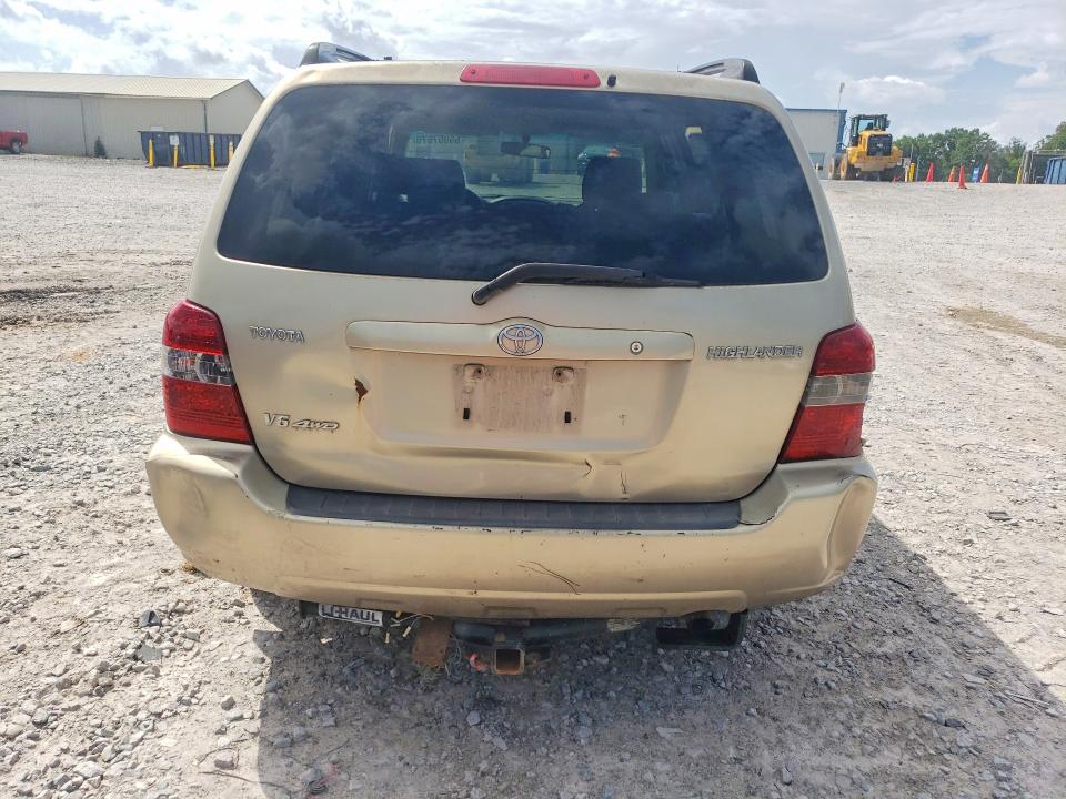 2005 Toyota Highlander VIN JTEEP21A150107565 COPART salvage auction — ALL OVER, Tn - Salvage Certificate, sold $600 on 2026-07-30 (photo 6)