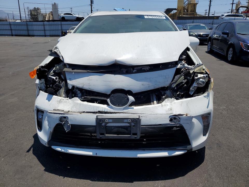 2014 Toyota Prius VIN JTDKN3DUXE1798551 COPART salvage auction — FRONT END, Ca - Salvage Certificate, sold $1,350 on 2026-07-13 (photo 5)
