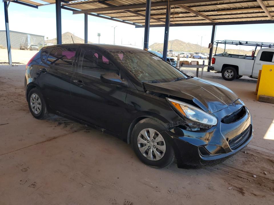 2016 Hyundai Accent VIN KMHCT5AE2GU289974 COPART salvage auction — FRONT END, Az - Cert Of Title - Salvage, sold $925 on 2026-07-02 (photo 4)