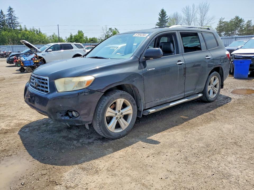 2008 Toyota Highlander VIN JTEES42A482018879 COPART salvage auction — FRONT END, ON - PERMIT NO BRAND - UNFIT, sold $3,700 on 2026-07-16 (photo 1)