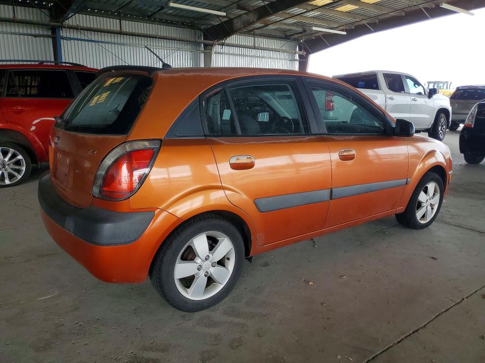 2007 Kia Rio VIN KNADE163476207196 COPART salvage auction — REAR END, Ca - Salvage Certificate, sold $300 on 2026-07-02 (photo 3)