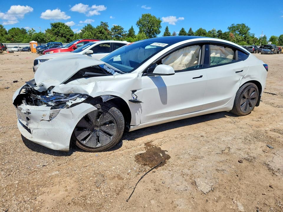 2026 Tesla Model 3 VIN 5YJ3E1EA0TF124314 COPART salvage auction — FRONT END, Salvage Title, sold $11,100 on 2026-09-08 (photo 1)