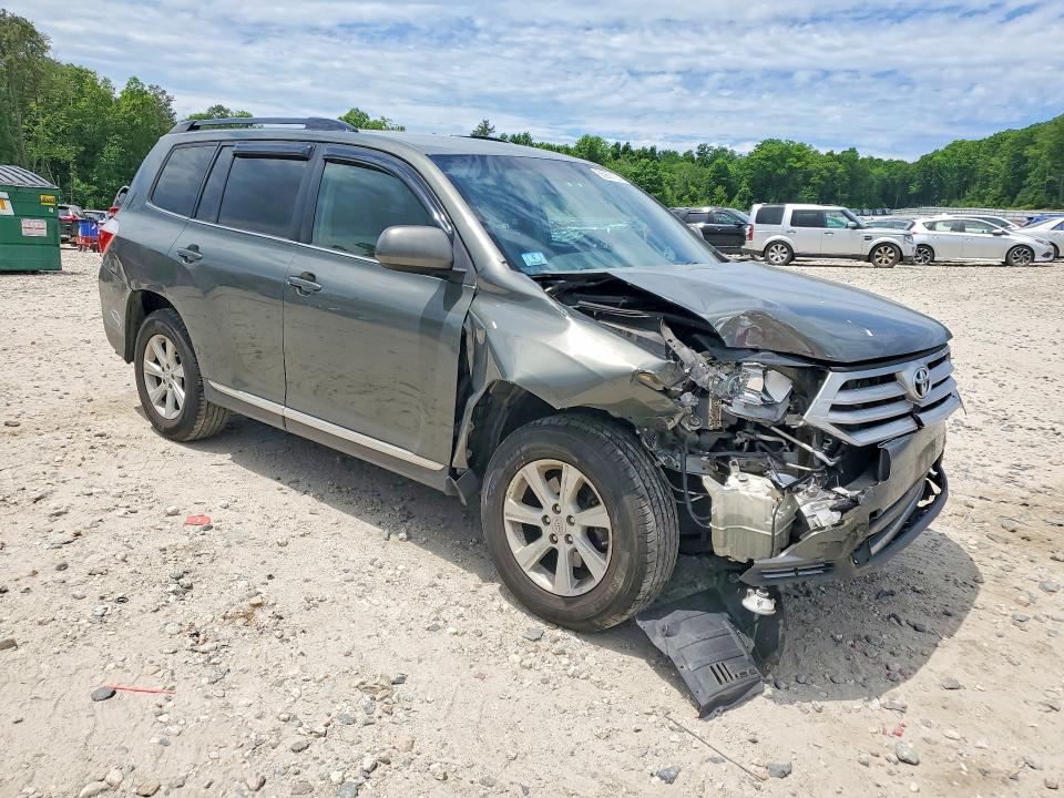 2012 Toyota Highlander VIN 5TDBK3EH1CS143463 COPART salvage auction — FRONT END, Ma - Cert Of Title-Reconstrctd Coll, sold $2,800 on 2026-07-08 (photo 4)