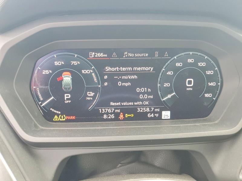 2024 Audi Q4 e-tron VIN WA1LUBFZ0RP037454 COPART salvage auction — FRONT END, Ca - Salvage Certificate, sold $15,100 on 2026-08-19 (photo 9)