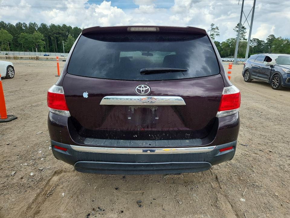 2012 Toyota Highlander VIN 5TDZA3EH9CS028756 COPART salvage auction — BURN, La - Cert Of Title-Salvage, sold $700 on 2026-07-10 (photo 6)