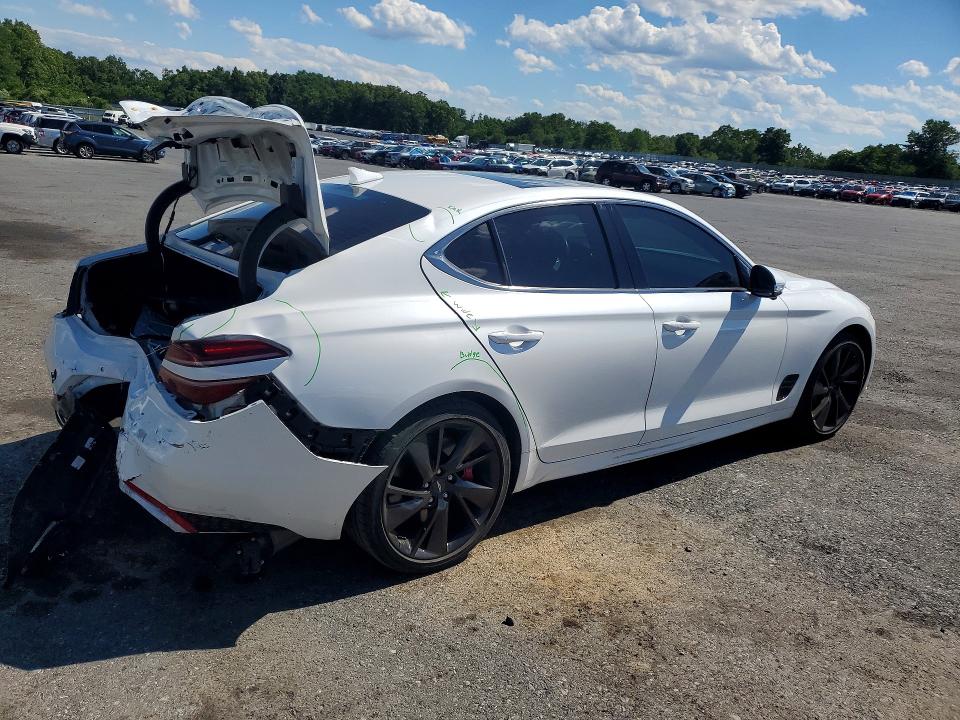 2022 Genesis G70 VIN KMTG54TE9NU096565 COPART salvage auction — REAR END, PA - CERTIFICATE OF SALVAGE, sold $3,600 on 2026-07-21 (photo 3)