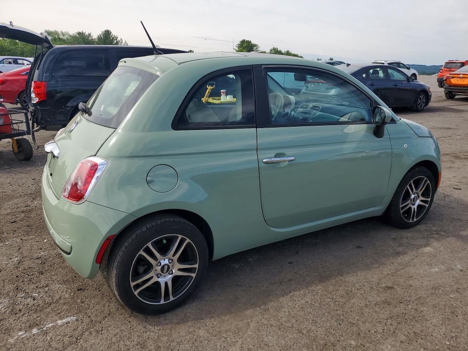 2012 Fiat 500 VIN 3C3CFFAR8CT344229 COPART salvage auction — REAR END, Pa - Cert Of Salv-R=Reconstructed, sold $475 on 2026-07-02 (photo 3)