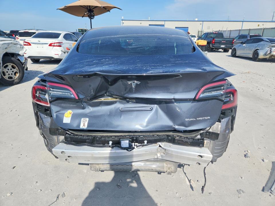 2022 Tesla Model 3 VIN 5YJ3E1EB9NF163933 COPART salvage auction — REAR END, Tx - Salvage Vehicle Title, sold $6,900 on 2026-07-31 (photo 6)