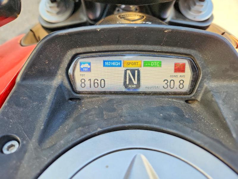 2012 Ducati Diavel VIN ZDM13BLW2CB009349 COPART salvage auction — WATER/FLOOD, Nm - Cert Of Title-Salvage, sold $350 on 2026-07-30 (photo 7)