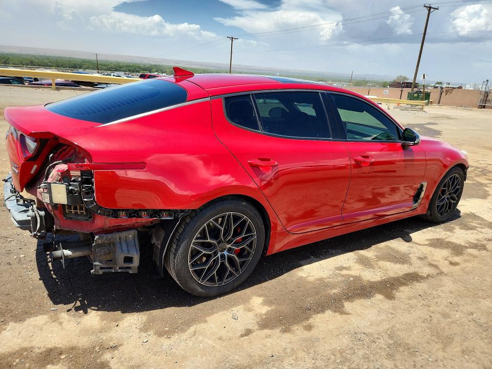 2018 Kia Stinger VIN KNAE55LC3J6018837 COPART salvage auction — REAR END, Nm - Cert Of Title-Salvage, sold $725 on 2026-07-23 (photo 3)