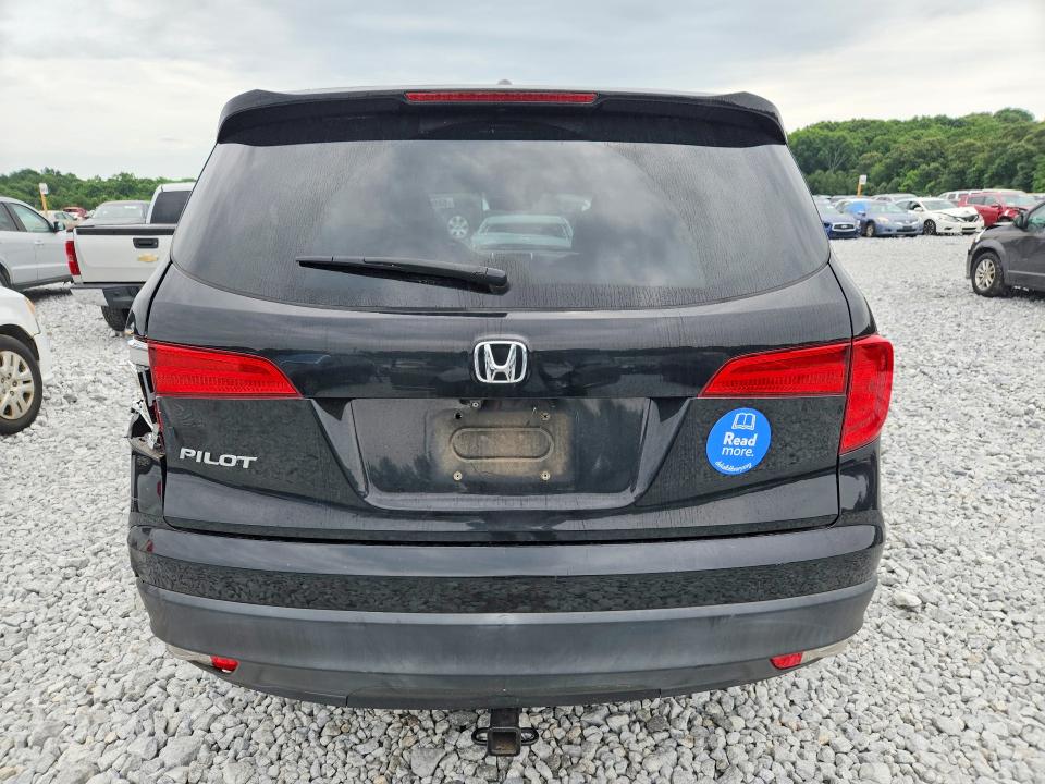 2017 Honda Pilot VIN 5FNYF5H66HB002937 COPART salvage auction — REAR END, Ga - Cert Of Title-Salvage, sold $4,800 on 2026-07-09 (photo 6)