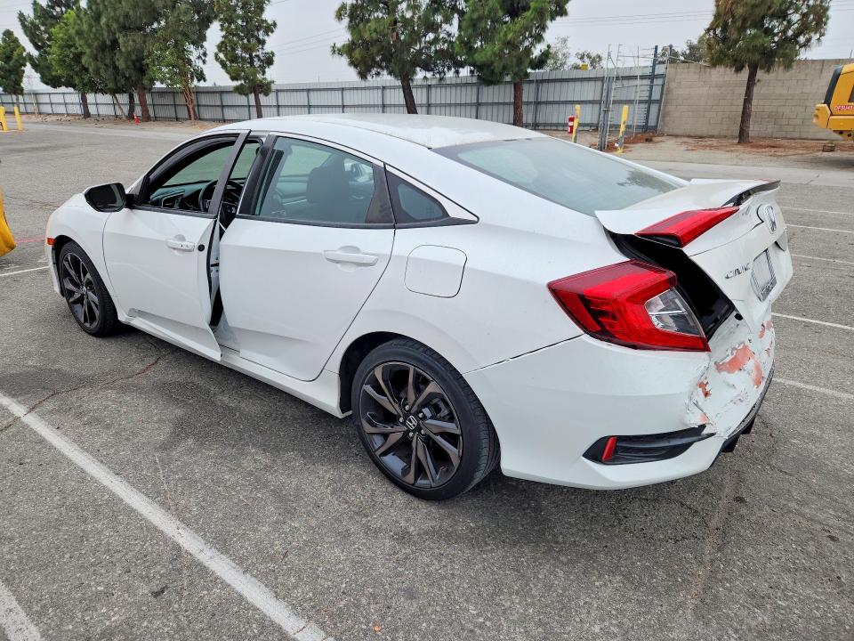 2020 Honda Civic VIN 2HGFC2F82LH581030 COPART salvage auction — REAR END, Ca - Salvage Certificate, sold $7,500 on 2026-07-28 (photo 2)