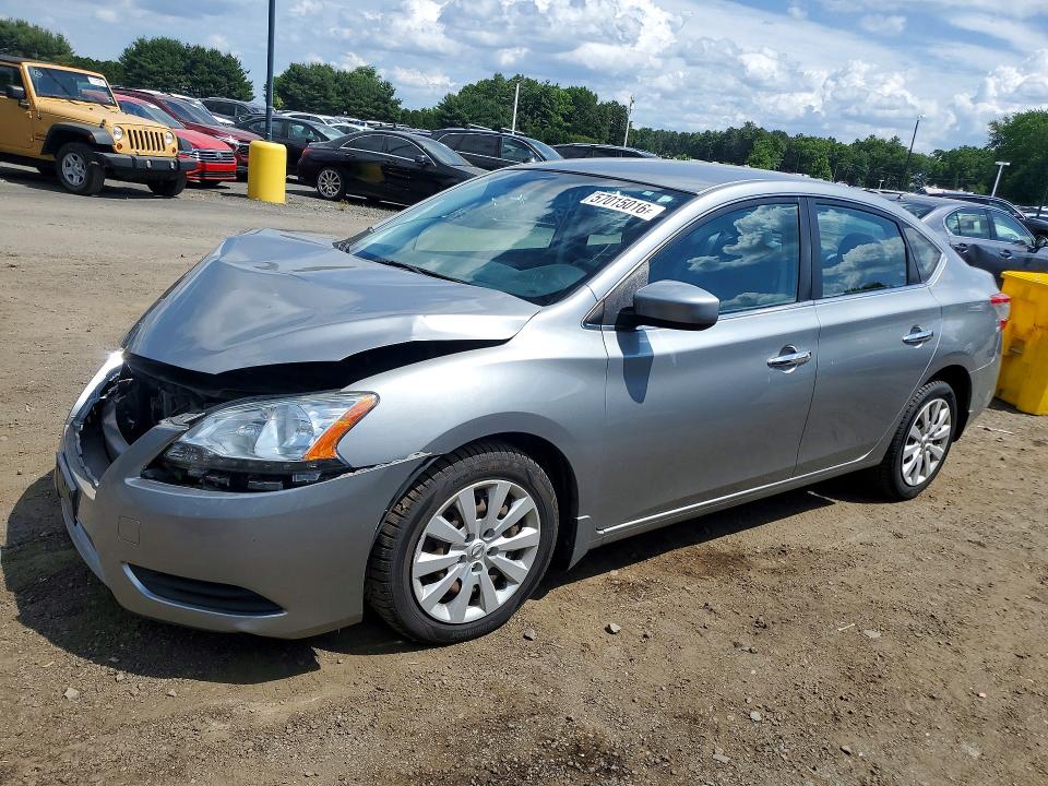 2014 Nissan Sentra VIN 3N1AB7AP7EY273696 COPART salvage auction — FRONT END, Ct - Cert Of Title-Salvage, sold $475 on 2026-07-02 (photo 1)
