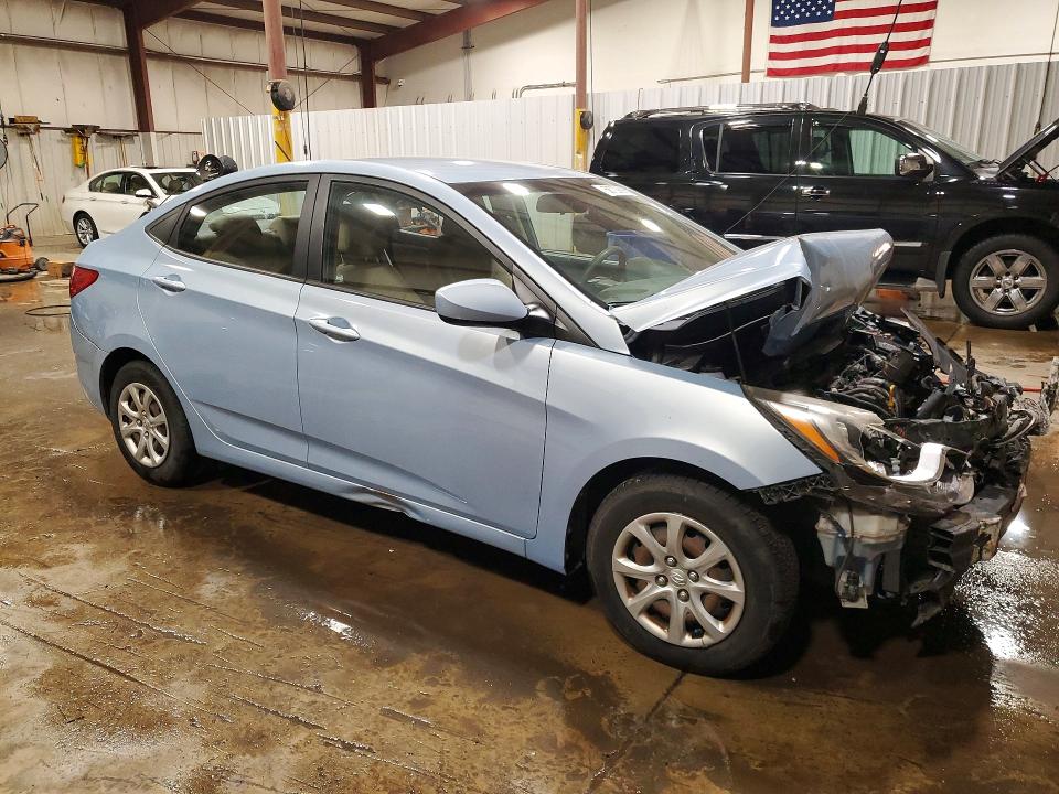 2014 Hyundai Accent VIN KMHCT4AE0EU715412 COPART salvage auction — FRONT END, Pa - Certificate Of Salvage, sold $175 on 2026-07-21 (photo 4)