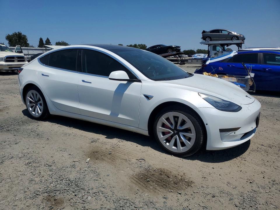 2019 Tesla Model 3 VIN 5YJ3E1EAXKF397131 COPART salvage auction — FRONT END, CA - SALVAGE CERTIFICATE, sold $5,400 on 2026-07-14 (photo 4)