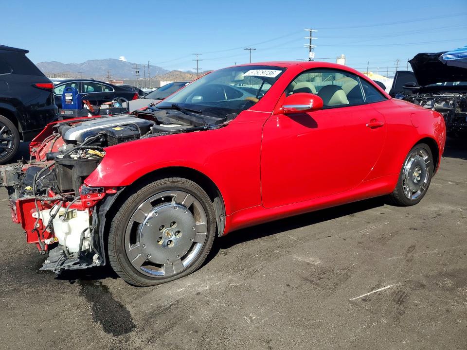 2002 Lexus Sc VIN JTHFN48Y020008601 COPART salvage auction — FRONT END, Ca - Salvage Certificate, sold $1,050 on 2026-07-20 (photo 1)