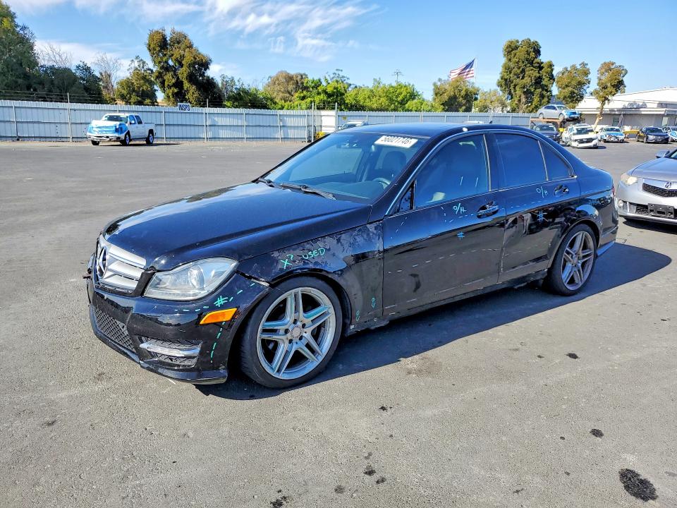 2013 Mercedes-benz C-klasse VIN WDDGF4HBXDR252386 COPART salvage auction — FRONT END, CA - SALVAGE CERTIFICATE, sold $1,250 on 2026-07-06 (photo 1)